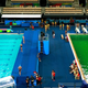 A picture of the Maria Lenk Aquatic Center in Rio last night. The green has since migrated. (Photo: Adam Pretty/Getty Images)